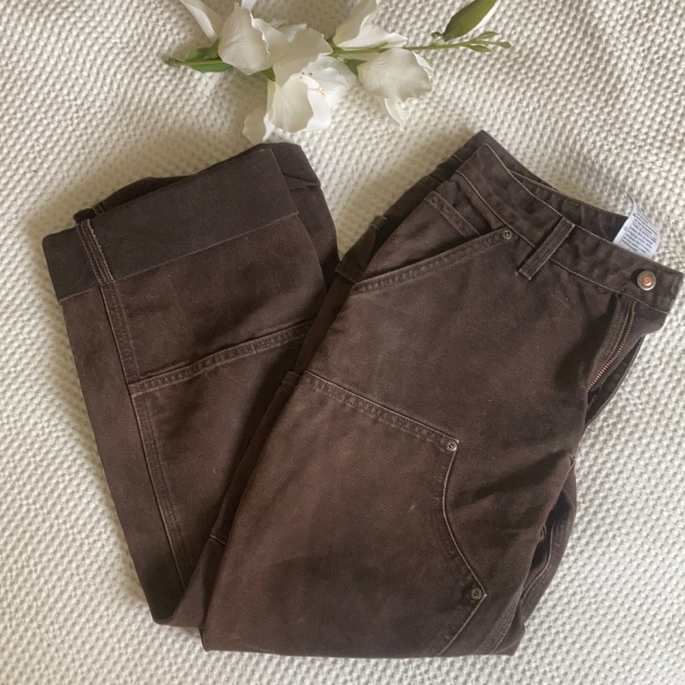 Carhartt women’s dark brown double front easy fit